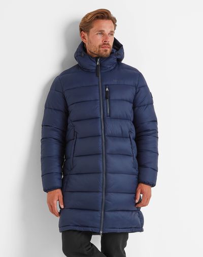 Barnby Men's Long Padded Jacket - Dark Indigo