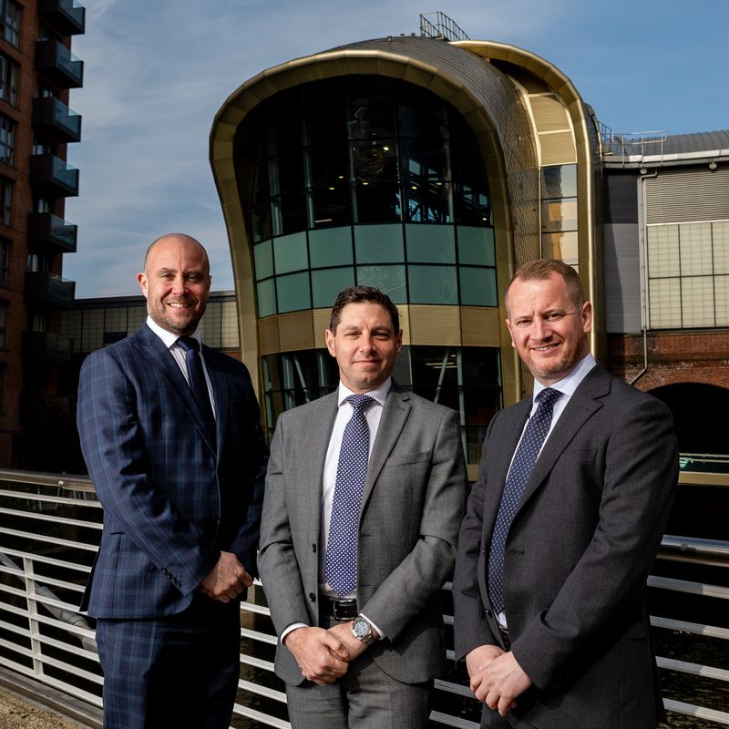 Paul Coates, Luigi Maggio and Ian McCarron directors at award-winning Leeds insurance brokerage, McCarron Coates