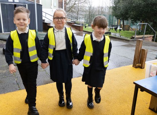 Miller Homes donation of Hi-vis vests to St Stephen's Primary School 