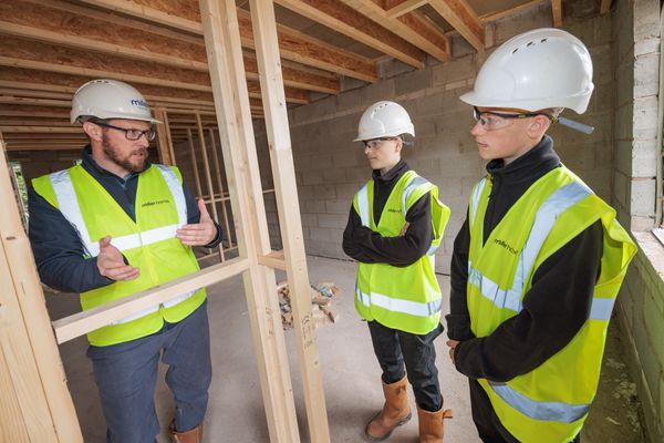 Dixons Brooklands Academy visit to Miller Homes Varsity Quarter development, Northenden.