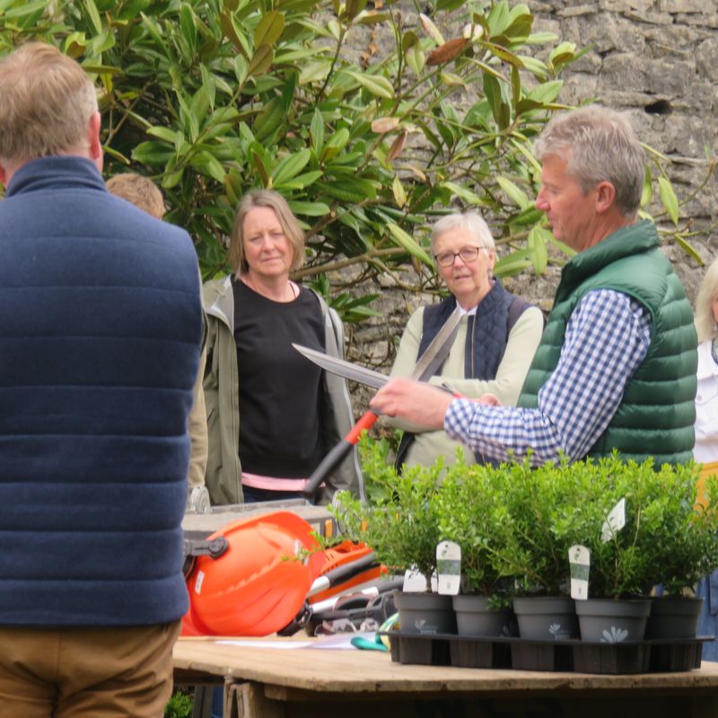 Levens Hall and Gardens' head gardener, Chris Crowder, with some of the tools used for the annual trimming of the world's oldest topiary garden.