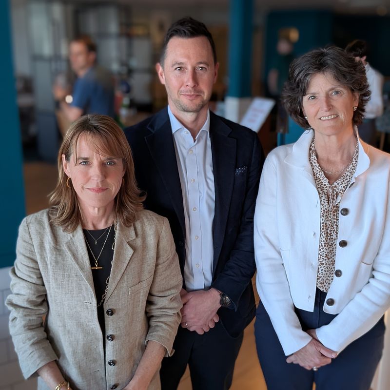 (left to right): Nicola Poole, Colm McGinley and Rebecca Kashti
