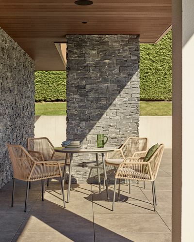 Olivia 4 Seat Round Dining Set - Wheat