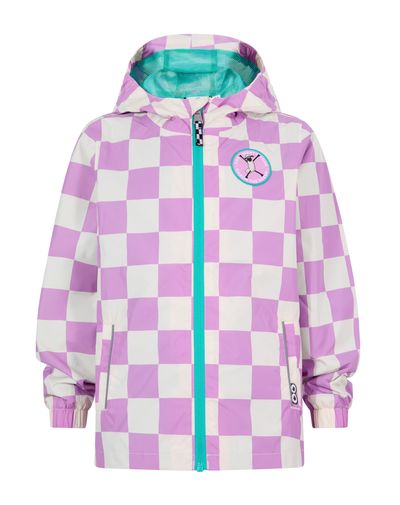 Cohampshire Kids Shaun the Sheep Waterproof Jacket - Lilac Haze/White Checkerboard
