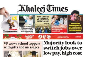 Screencapture of Khaleej Times - Facebook