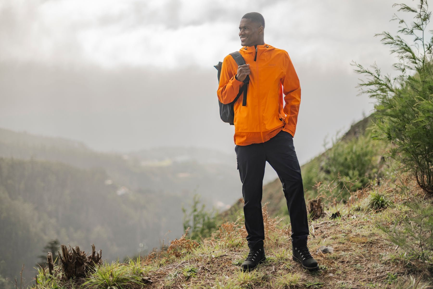 Bowston Men's Waterproof Jacket - Tangerine