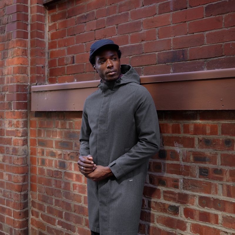 Henry Mens Waterproof Longline Coat - Charcoal Melange