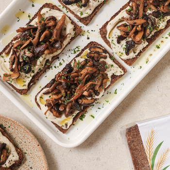 Miso Mushroom on Rye Bread