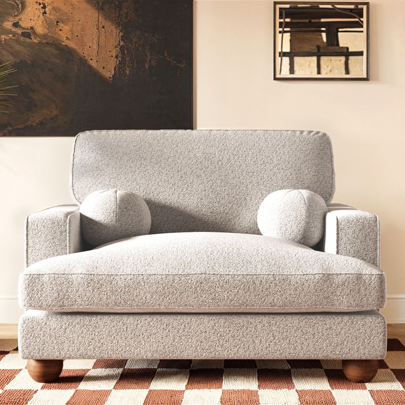 Solace+Co Addison Loveseat Beige Boucle
