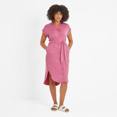 Lenira Women's Shirt Dress - Rose Quartz