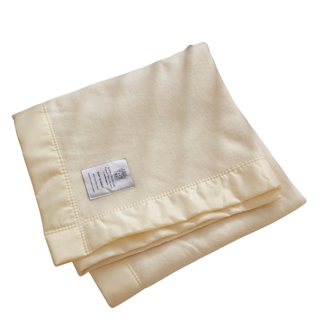 Wool Baby Blanket - White