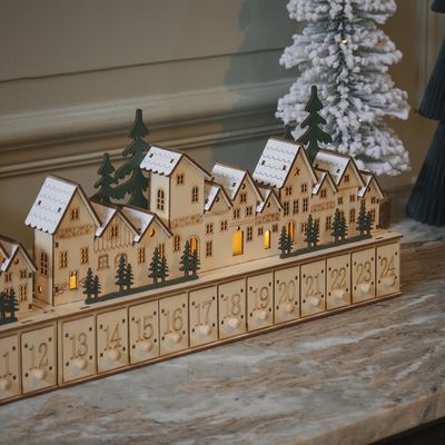 Wooden Village Advent Calendar