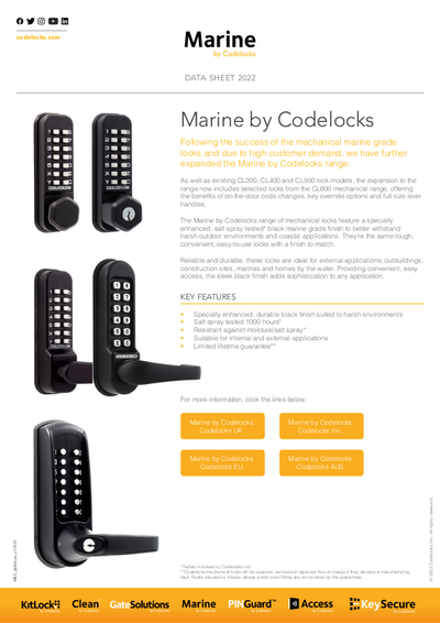 CL600 Marine by Codelocks Data Sheet.pdf