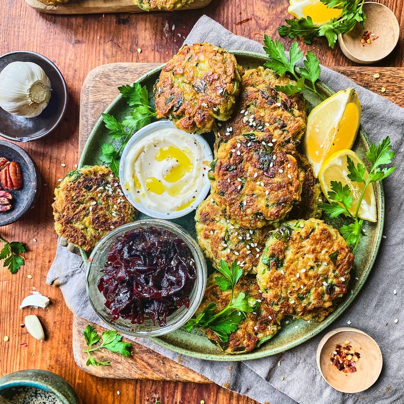 Crispy Potato & Tofu Rostis With Caramelised Onion Chutney