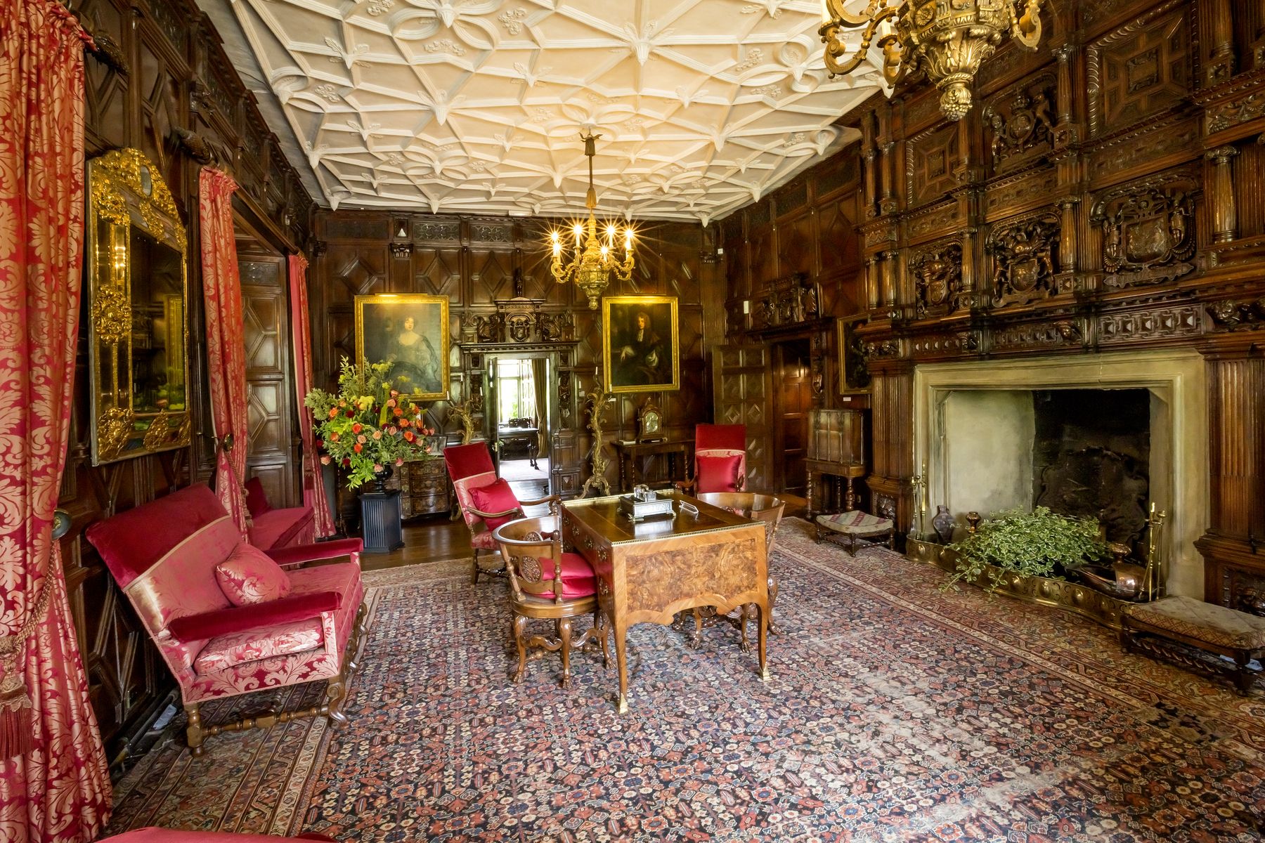 Drawing room at Leven Hall