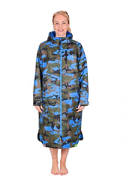 Charlie McLeod Eco Long Sleeve Sports Cloak in Camo Blue