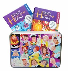 Pick & Mix History Heroes Twin Card Games with KINGS & QUEENS Gift Tin