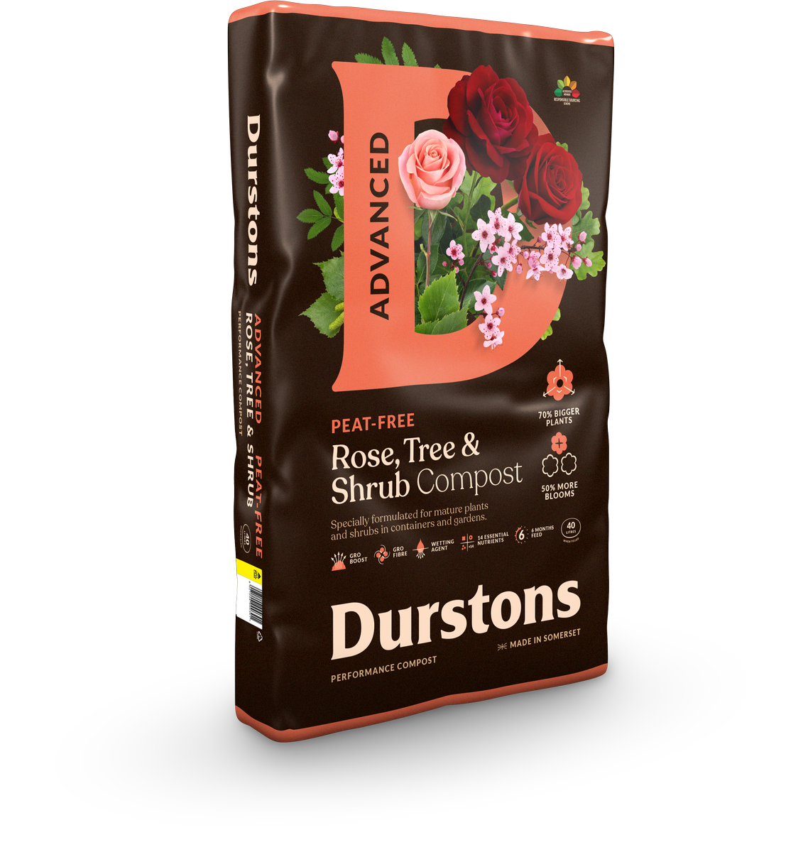 Durstons Advanced Peat Free Rose, Tree & Shrub Compost