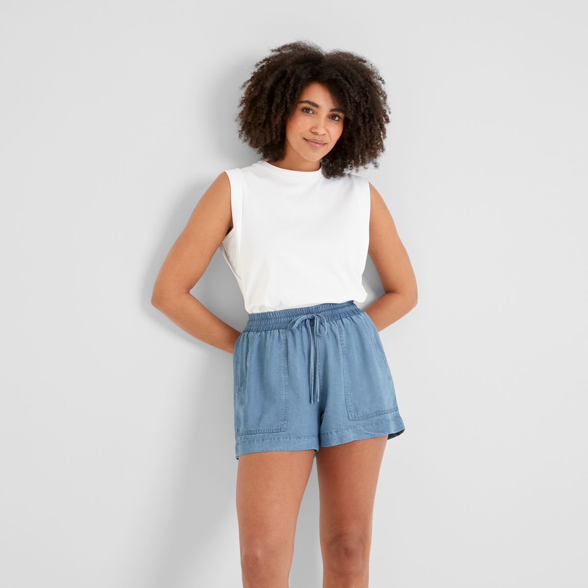 Jessica Women's Shorts - Faded Indigo