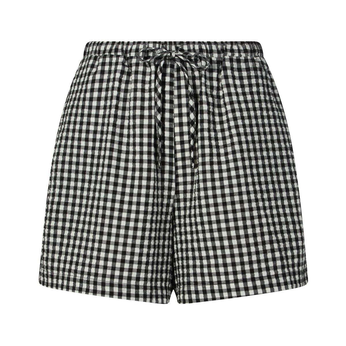Sienna Womens Gingham Check Shorts - Black Check
