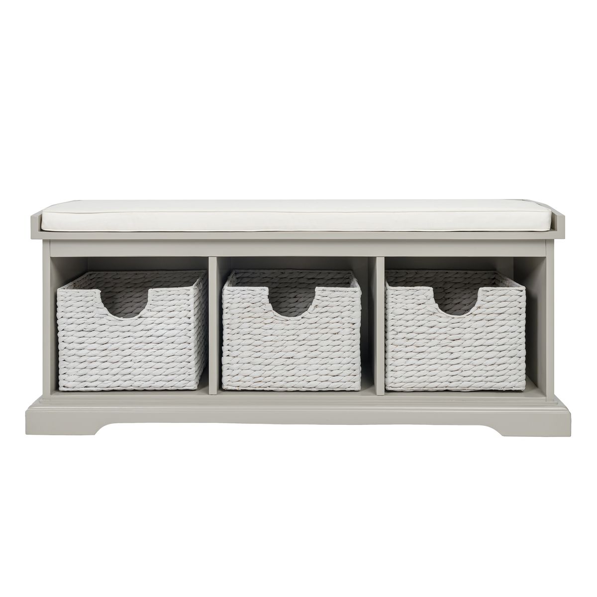 Hallway Bench With Three Storage Basket