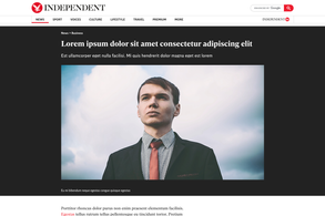 Screencapture of The Independent