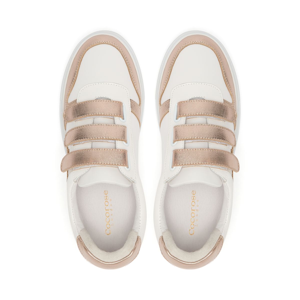 Hoxton Velcro Rose Gold Trainers From Cocorose London