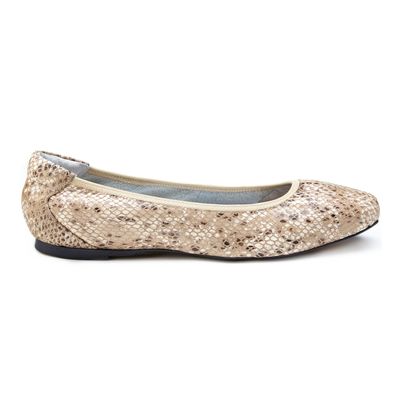 Barnes Champagne Snake Print ballet pumpSnake Print ballet pumps