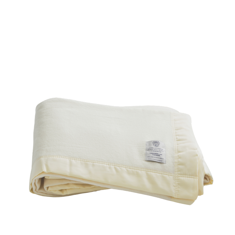 Lambswool Cashmere Blanket - White