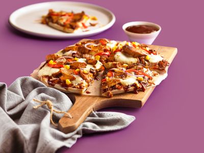 Squeaky Bean Meatless BBQ feast pizza