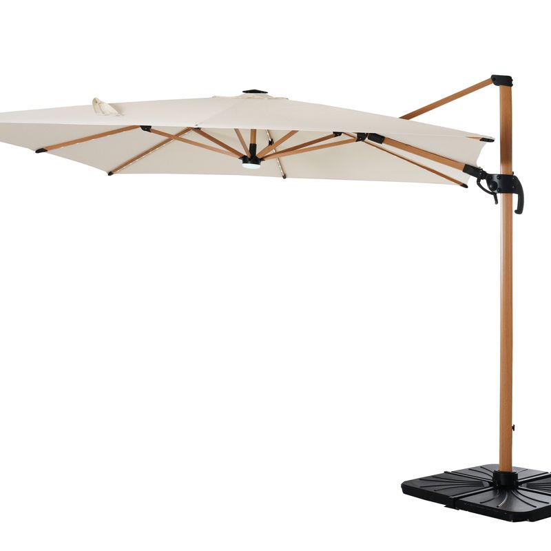 Premium 3m LED Light Up Cantilever Parasol