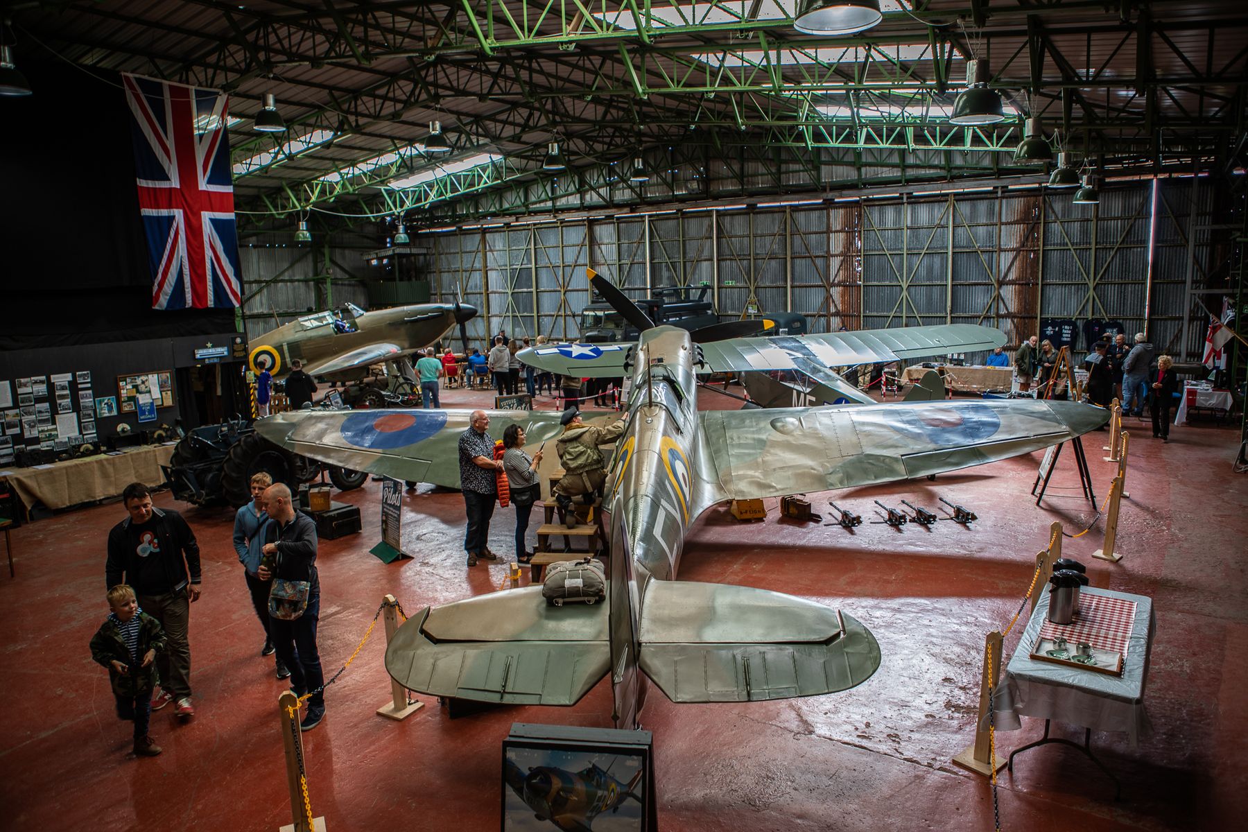 The main hall of Hangar 42, The Spitfire Visitor Centre, Blackpool 
