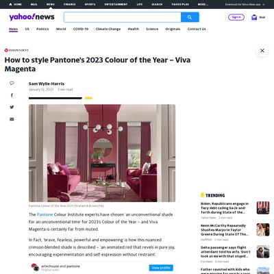 Screencapture of Yahoo!