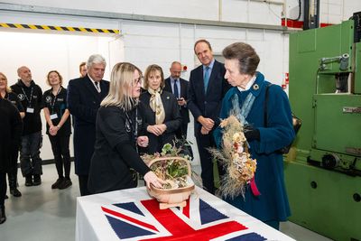 Mrs Terri Hoey presents gifts to HRH The Princess Royal