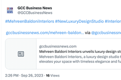 Screencapture of GCC Business News - Twitter
