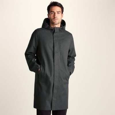 Henry Mens Waterproof Longline Coat - Charcoal Melange