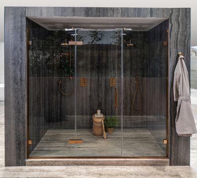 ARYSTO Ten | Hinge Door & 2 Inline Panels In Recess