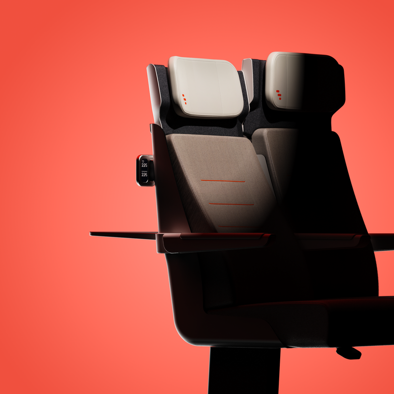 Mood shot of a pair of ALIZÉ rail seats - one reclined
