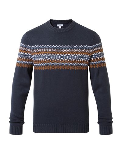 Reece Men's Knitted Jumper - Dark Indigo
