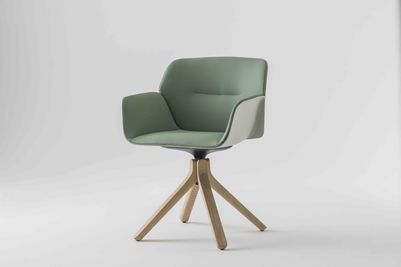 Nuez Chair by Patricia Urquiola for Andreu World, Upolstered in Ultrafabrics Volar Bio