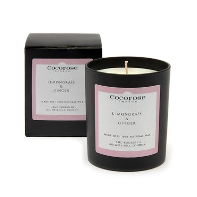 Lemongrass & Ginger Natural Wax Candle from Cocorose London