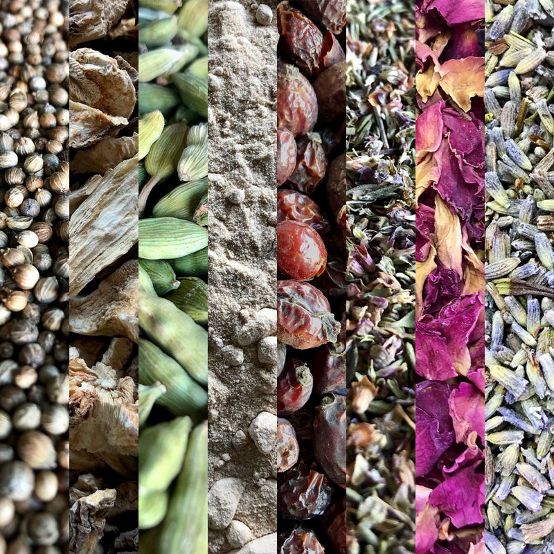 Nantwich Gin botanicals