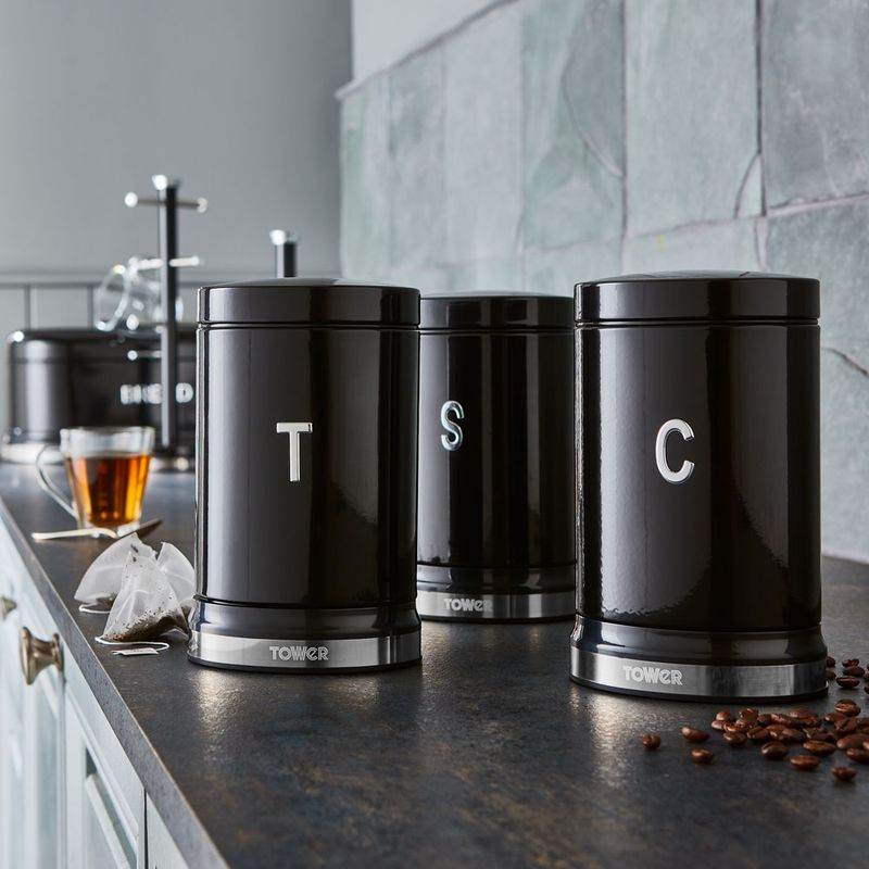 Belle Set of 3 Canisters Noir