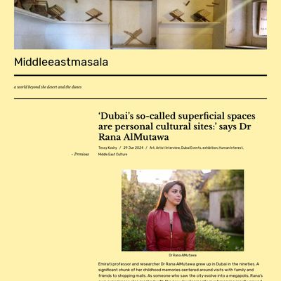 Screencapture of Middle East Masala - blog