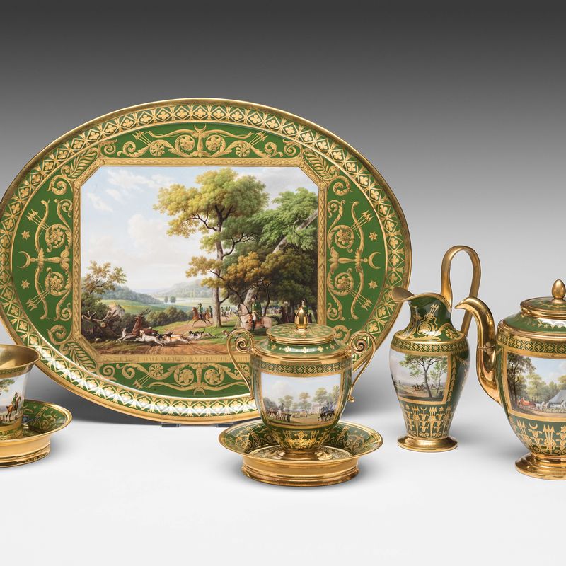 The Sèvres Chocolate Service made for Napoleon's mother and confiscated following the Battle of Waterloo.