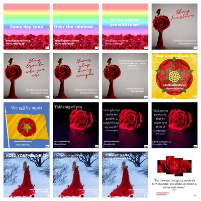 Grid 1 of Lancashire Day posts created by. Catapult PR to boost positivity within the county of Lancashire on #LancashireDay 2020, 