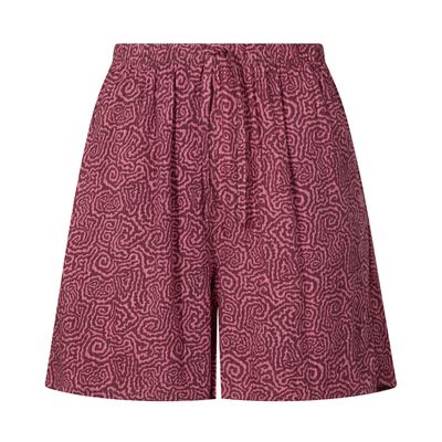 Callie Womens Ecoverse Shorts - Black Raspberry Wiggle Print