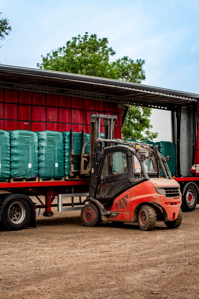 Durstons fulfilling orders - loading pallets on lorry