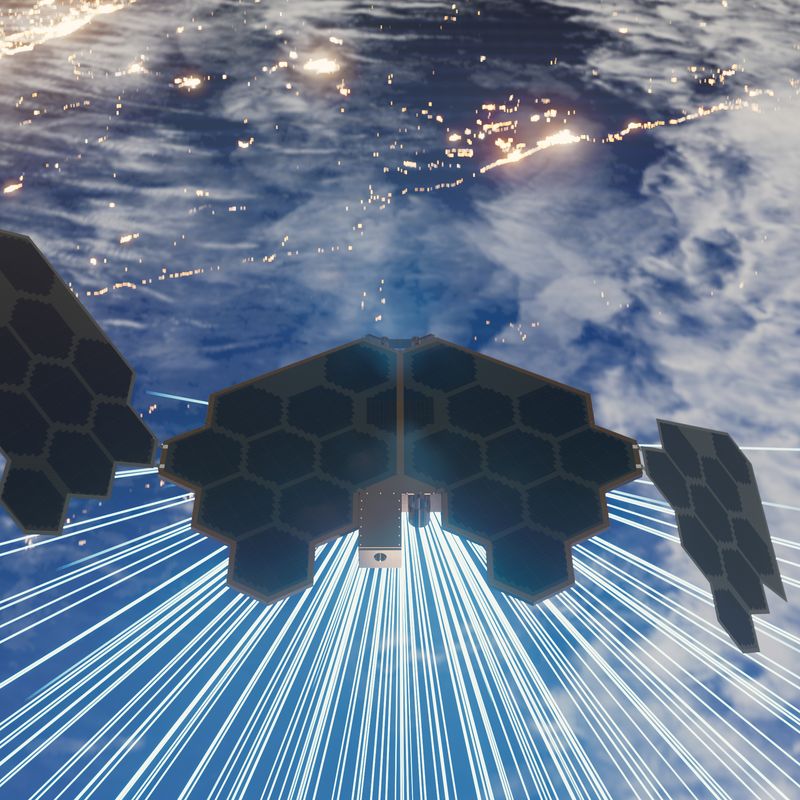Render of Meridian Space Satellite