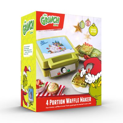 THE GRINCH FOUR PORTION WAFFLE MAKER 